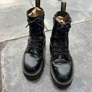 Dr. Martens Shiny Black Heeled Boots